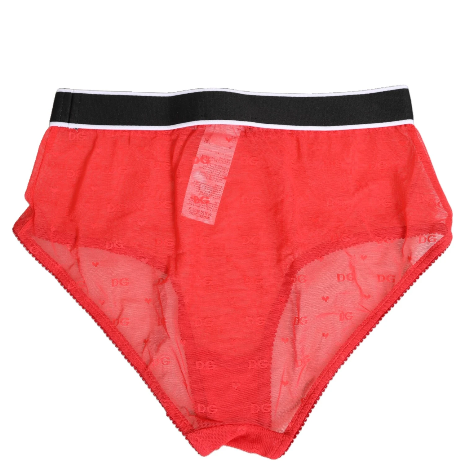 Red Nylon Logo Waistband Brief Panty Underwear