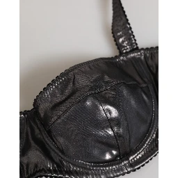 Black Acetate Stretch Balconette Bra Underwear