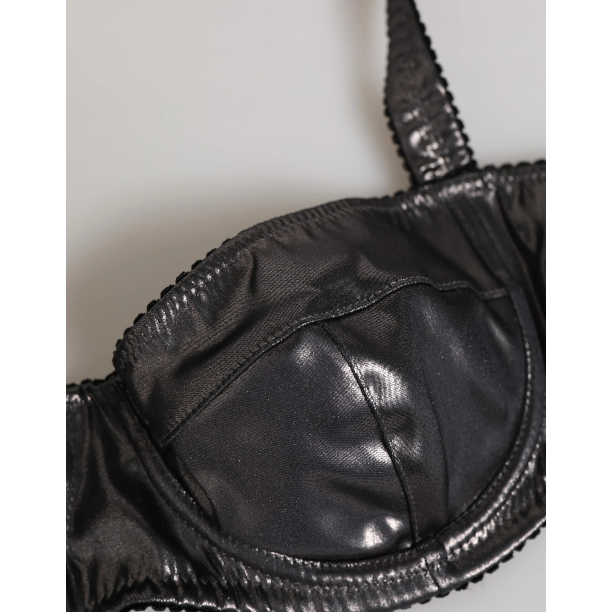 Black Acetate Stretch Balconette Bra Underwear
