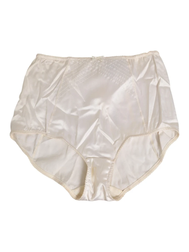 Off White Silk High Waist Girdle Panty Underwear