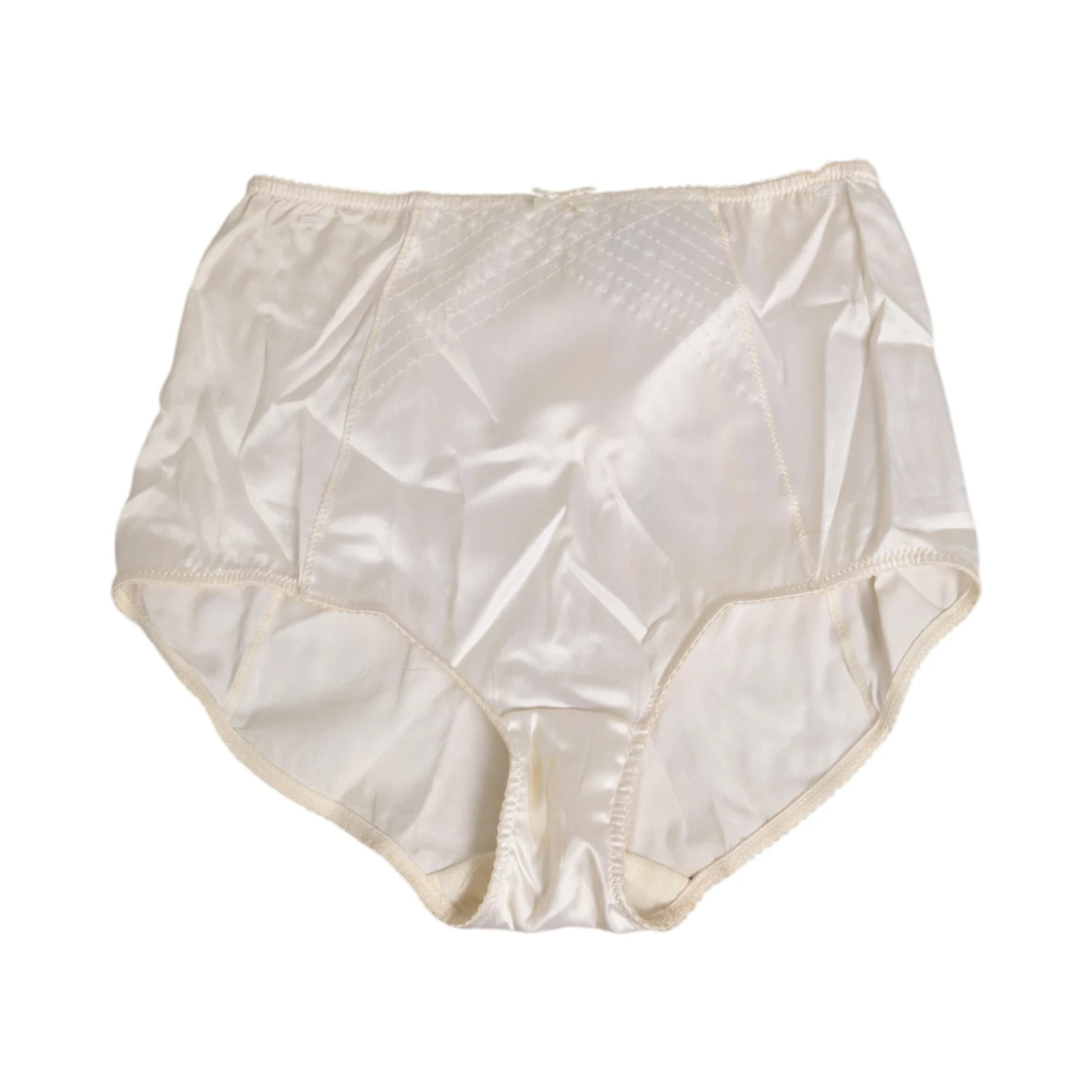 Off White Silk High Waist Girdle Panty Underwear