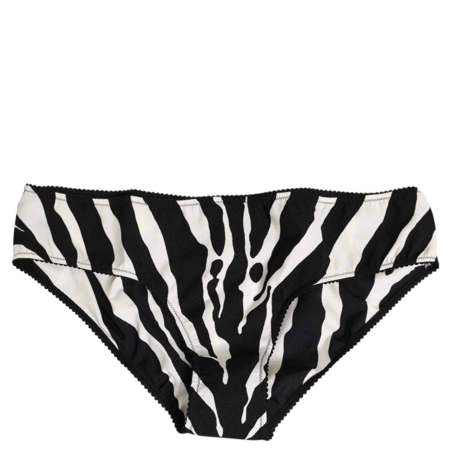 Black White Zebra Print Slip Briefs Underwear