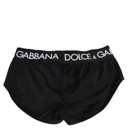 Black Nylon Logo Waistband Shorts Underwear