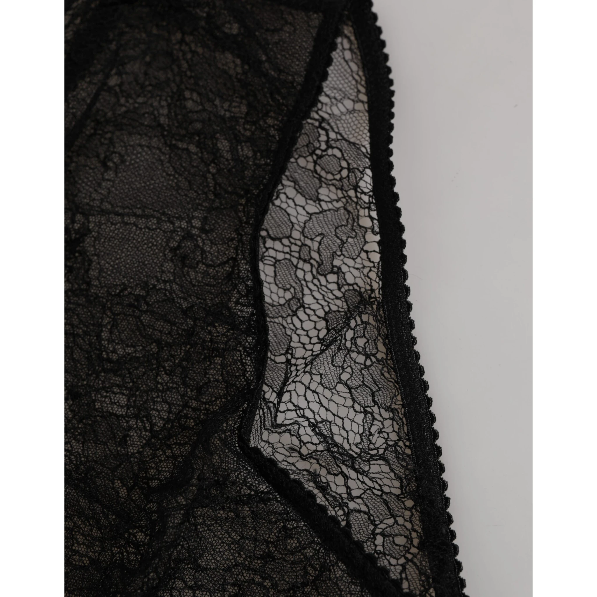Black Nylon Stretch High Waist Panty Underwear