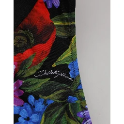 Black Floral Print High Waist Panty Underwear