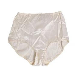 Off White Silk High Waist Girdle Panty Underwear
