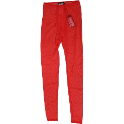 Red Nylon Logo Lace Leggings Pants Underwear