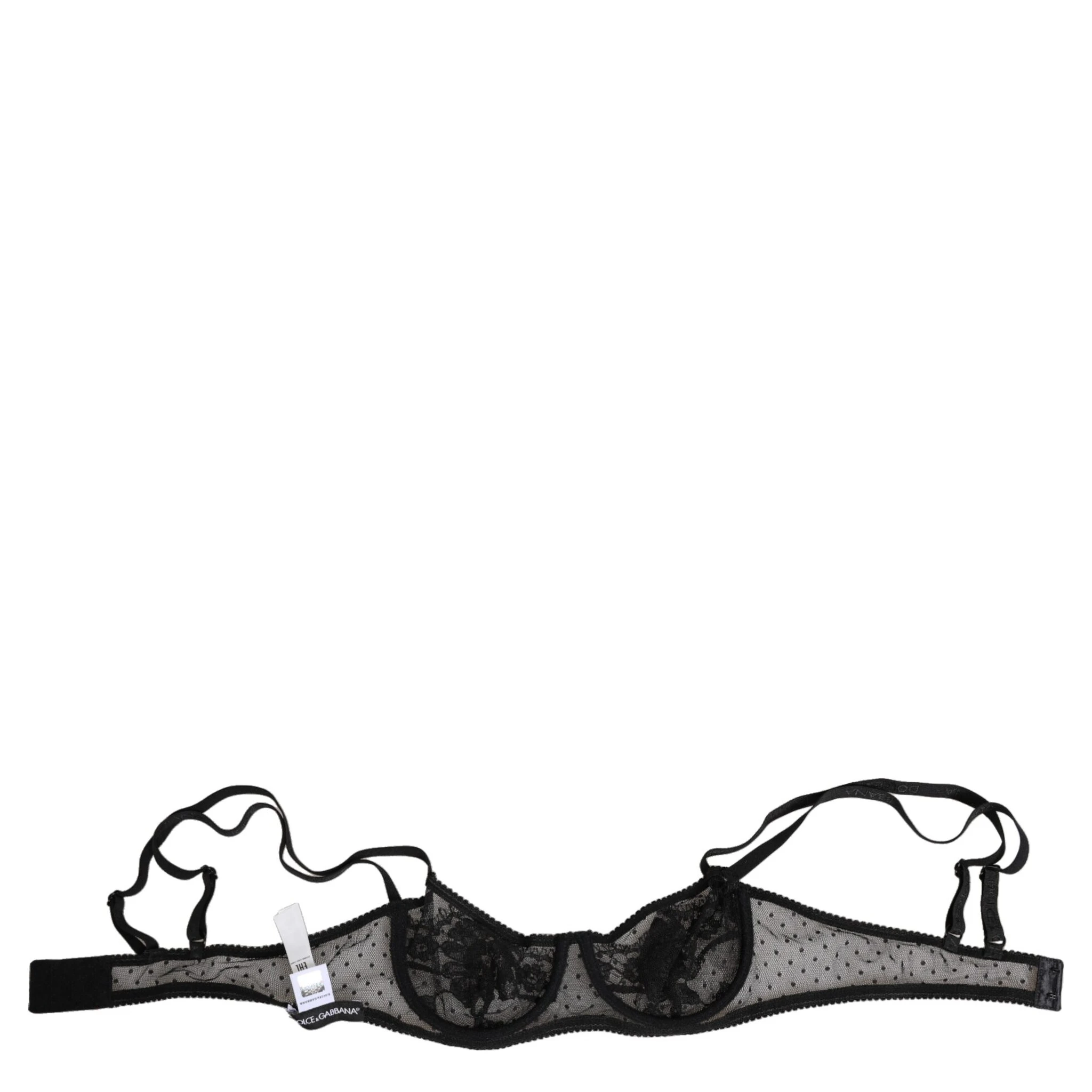 Black Floral Underwired Balconette Bra Underwear