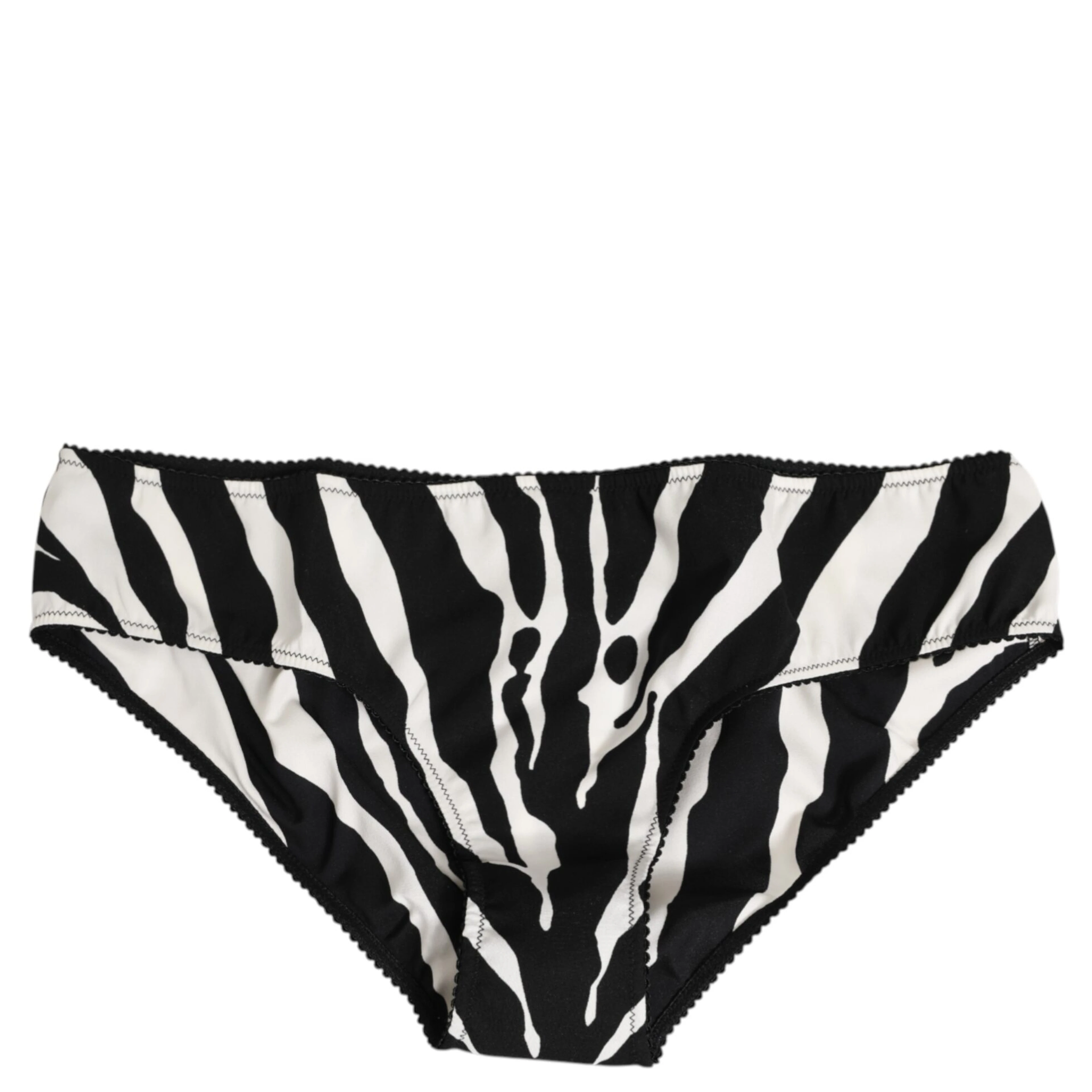 Black White Zebra Print Slip Briefs Underwear