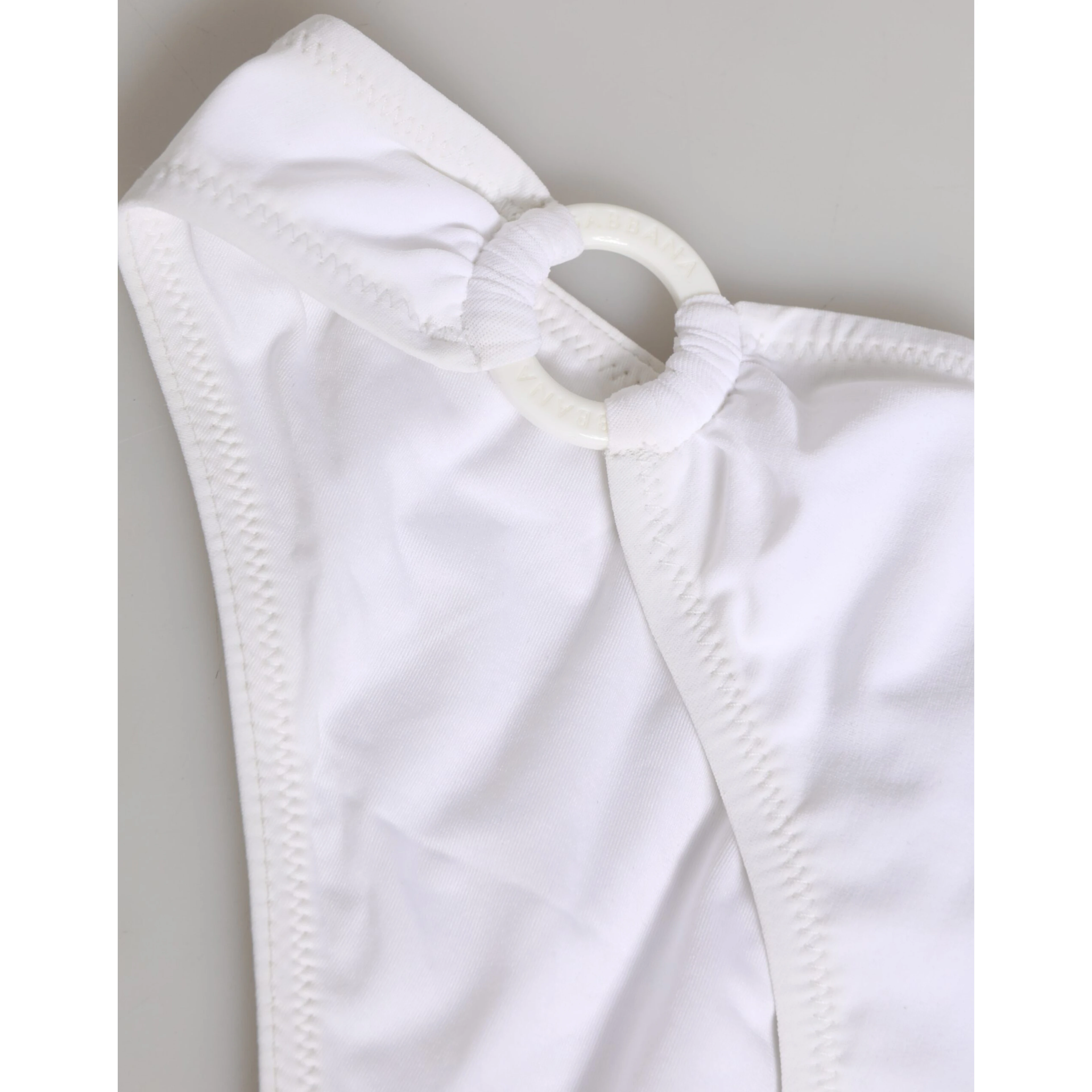 White Logo Swimsuit 2 Piece Top Bottom Swimwear