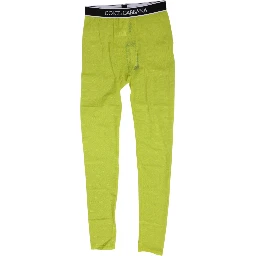 Neon Green Nylon Logo Lace Leggings Pants Underwear
