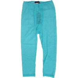 Light Blue Logo Lace Tight Midi Trouser  Underwear