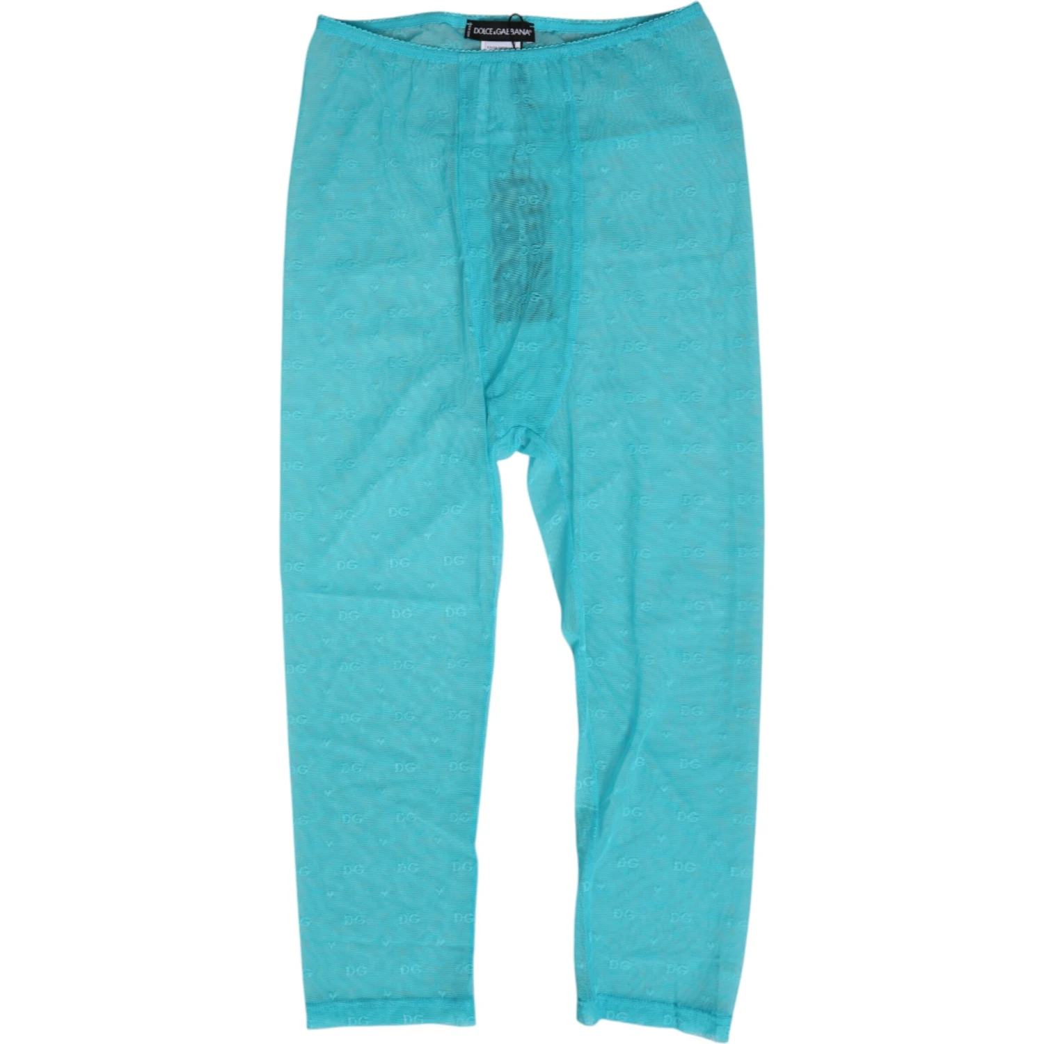 Light Blue Logo Lace Tight Midi Trouser  Underwear