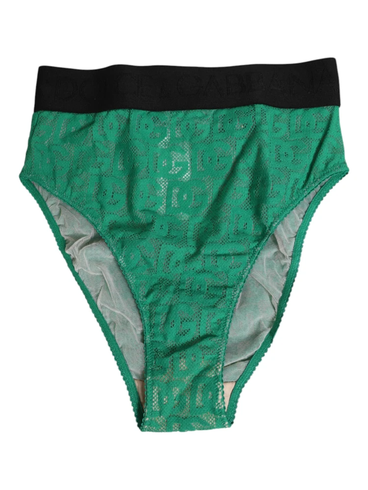 Green DG Logo Lace High Brief Panty Underwear alternative