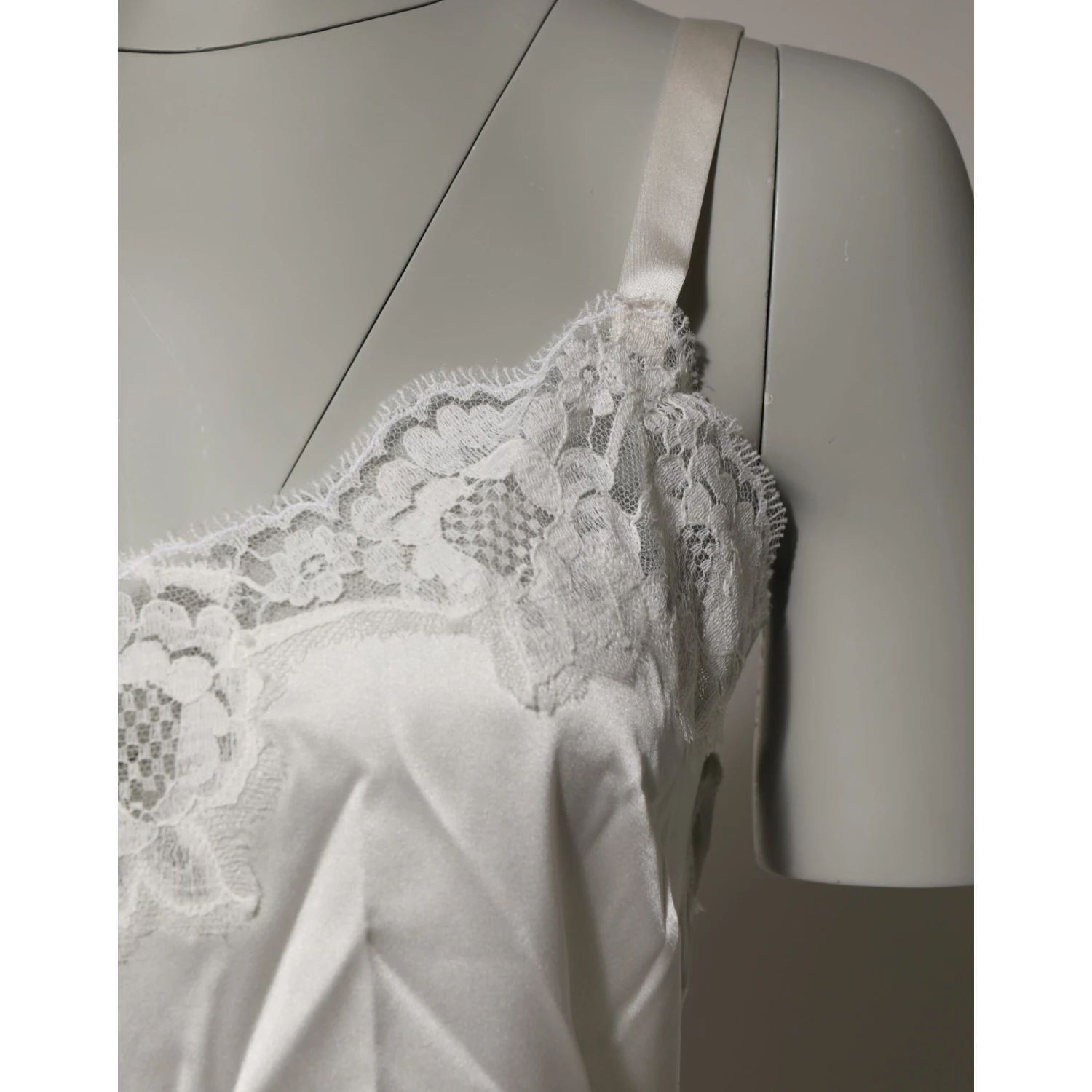 Off White Floral Lace Tank Lingerie Top Underwear