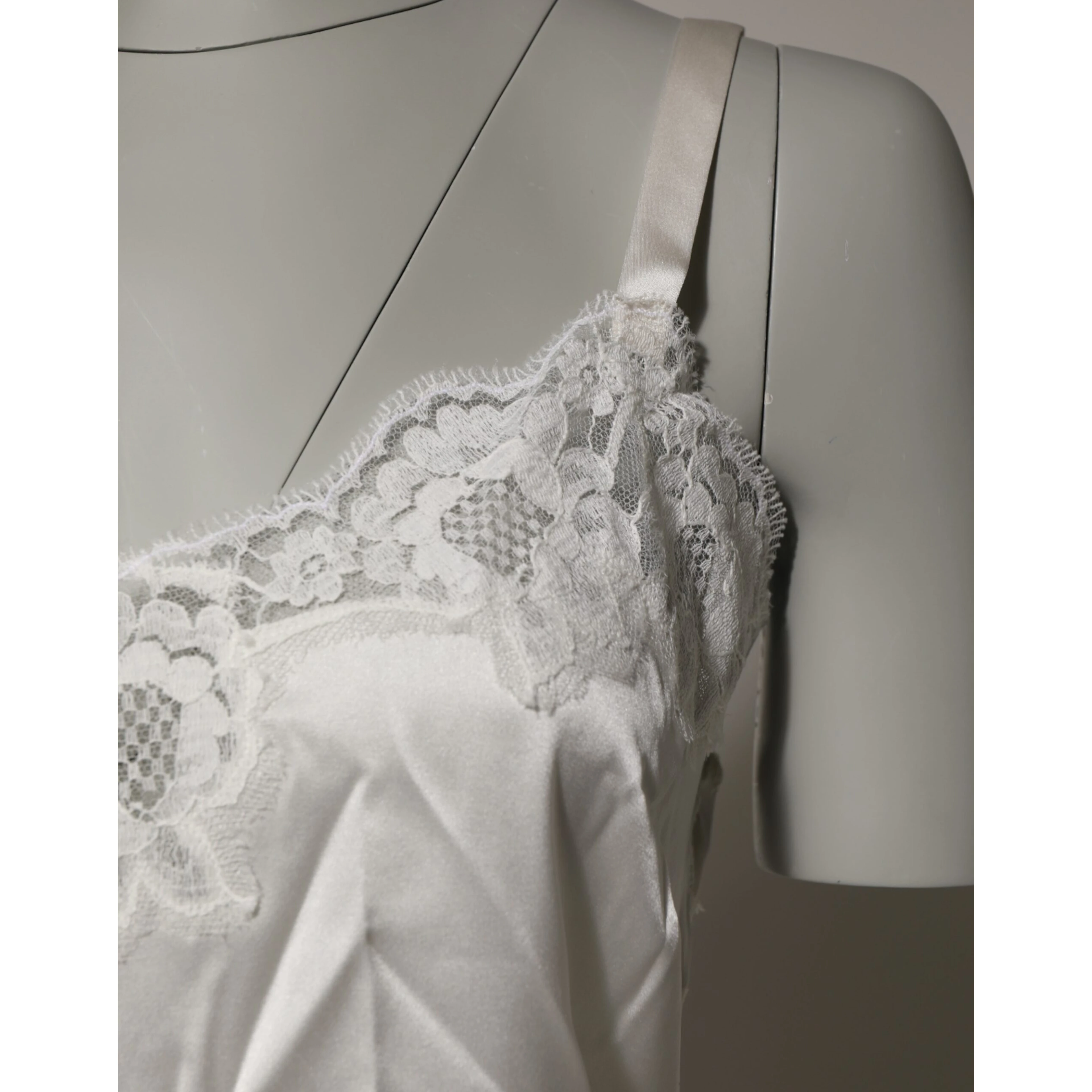 Off White Floral Lace Tank Lingerie Top Underwear