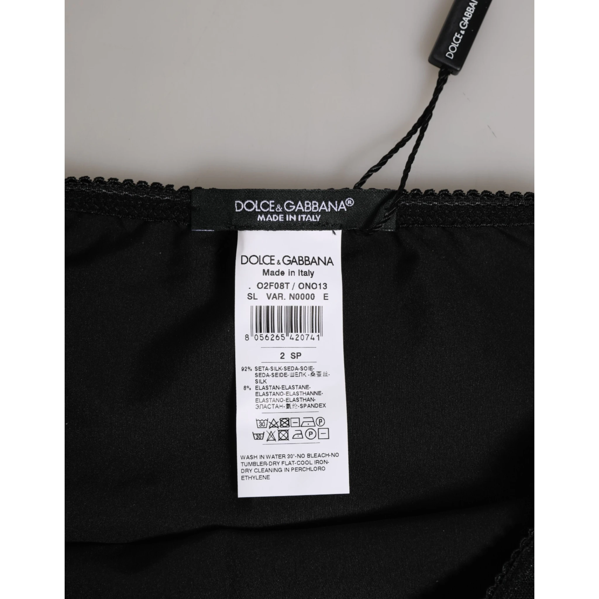 Black Silk Stretch High Waist Panty Underwear