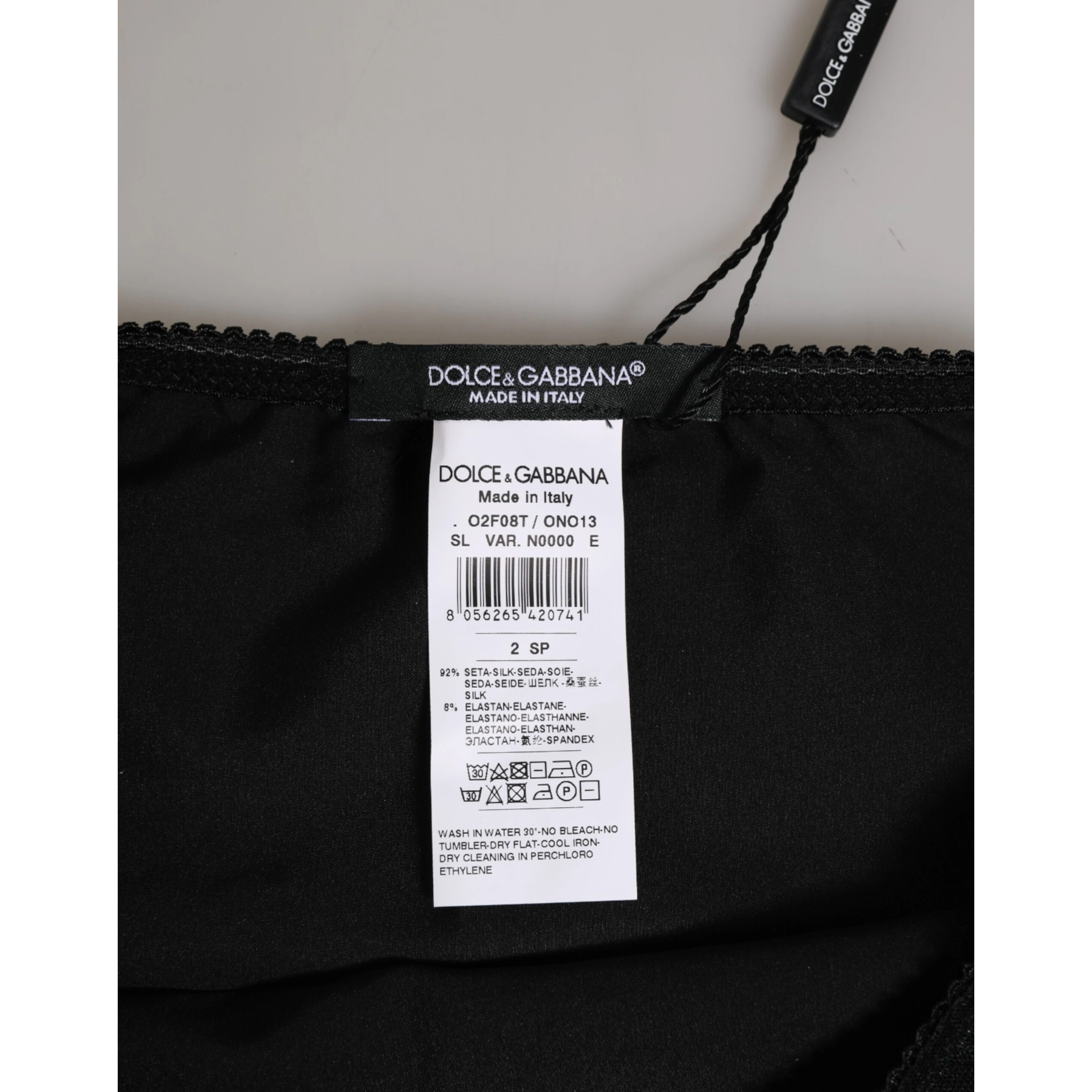 Black Silk Stretch High Waist Panty Underwear