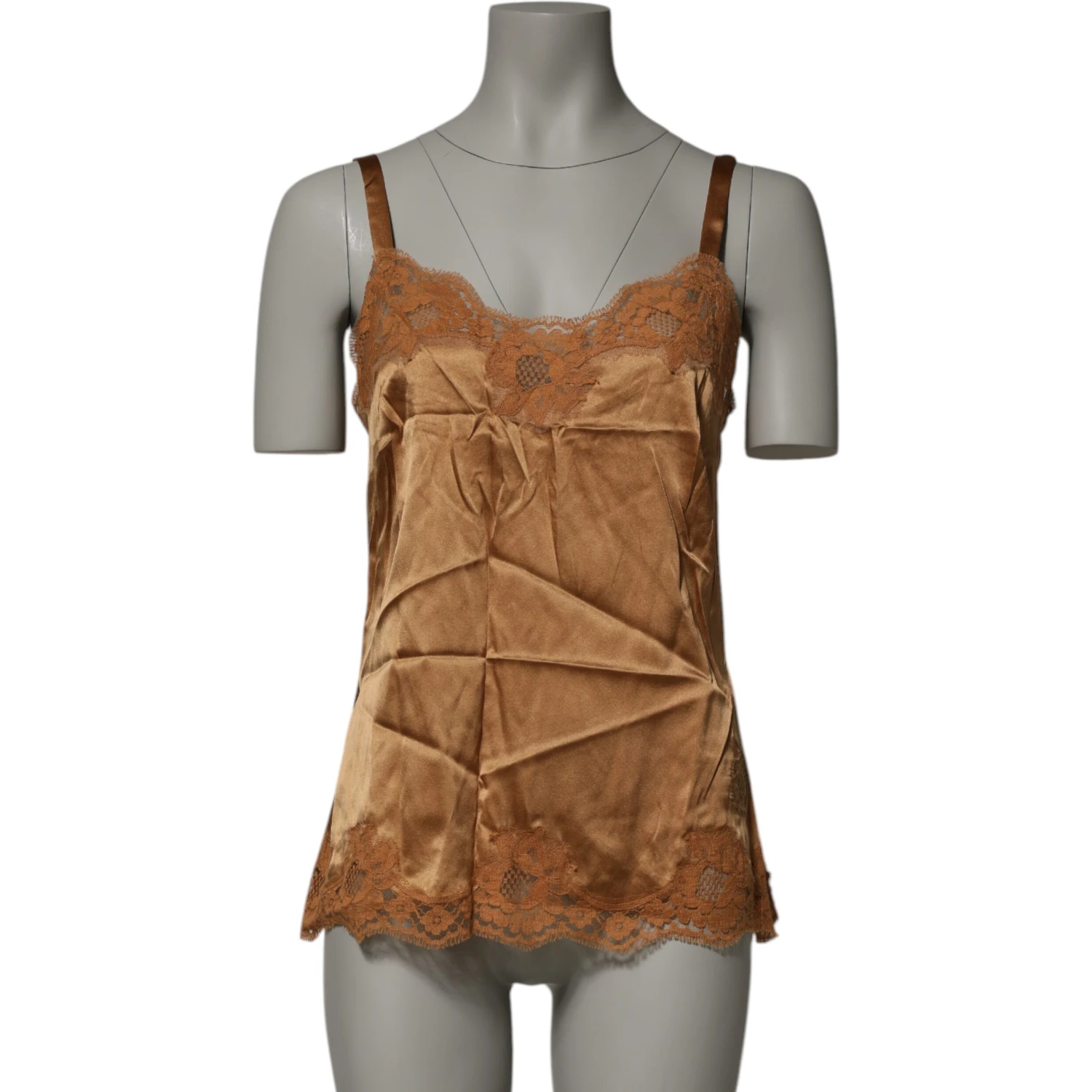 Brown Floral Lace Tank Lingerie Sleepwear Underwear