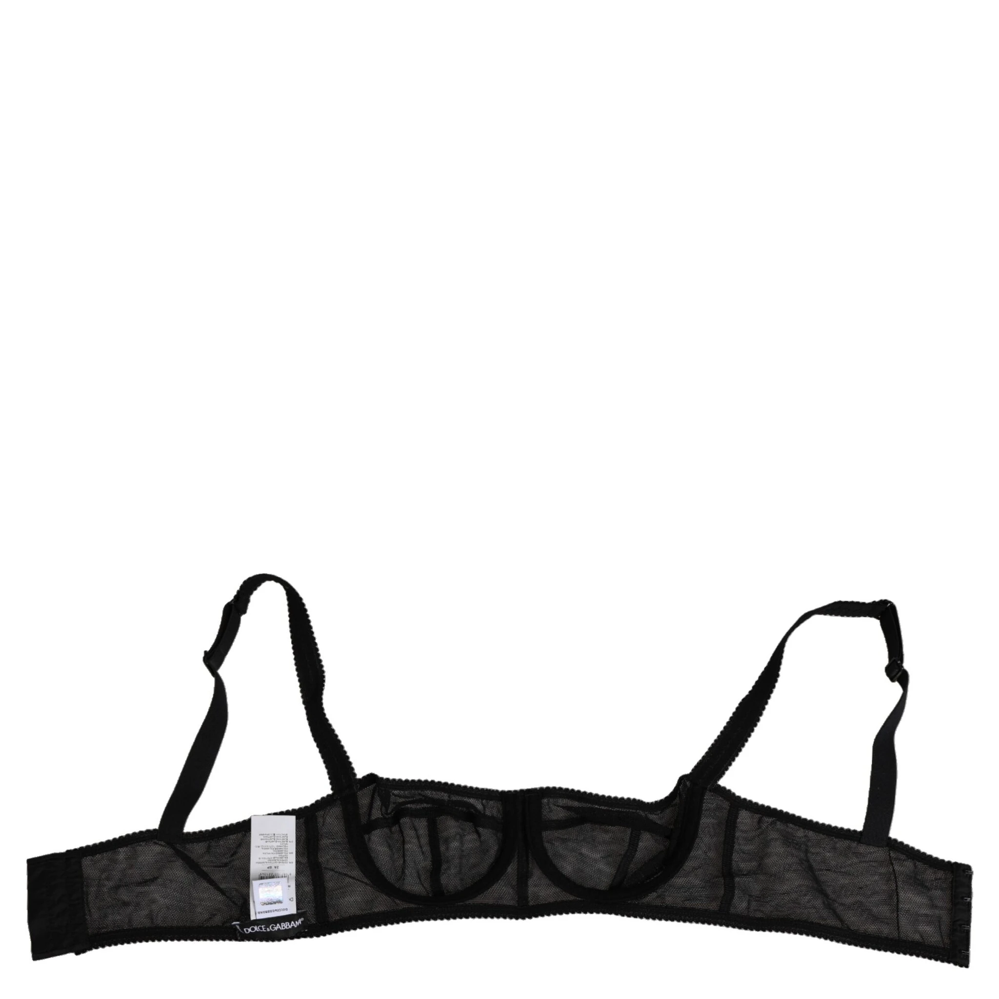 Black Floral Underwired Balconette Bra Underwear