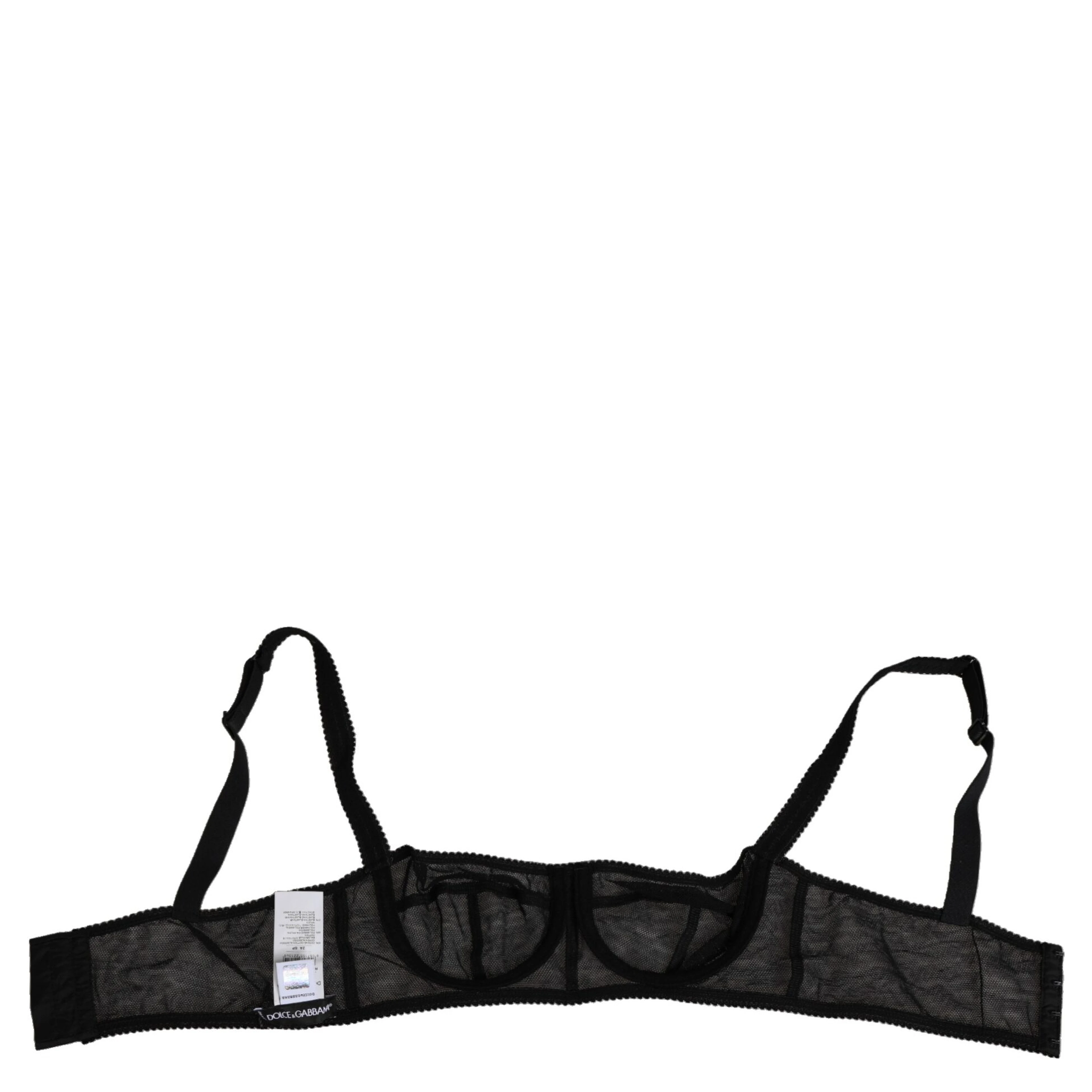 Black Floral Underwired Balconette Bra Underwear