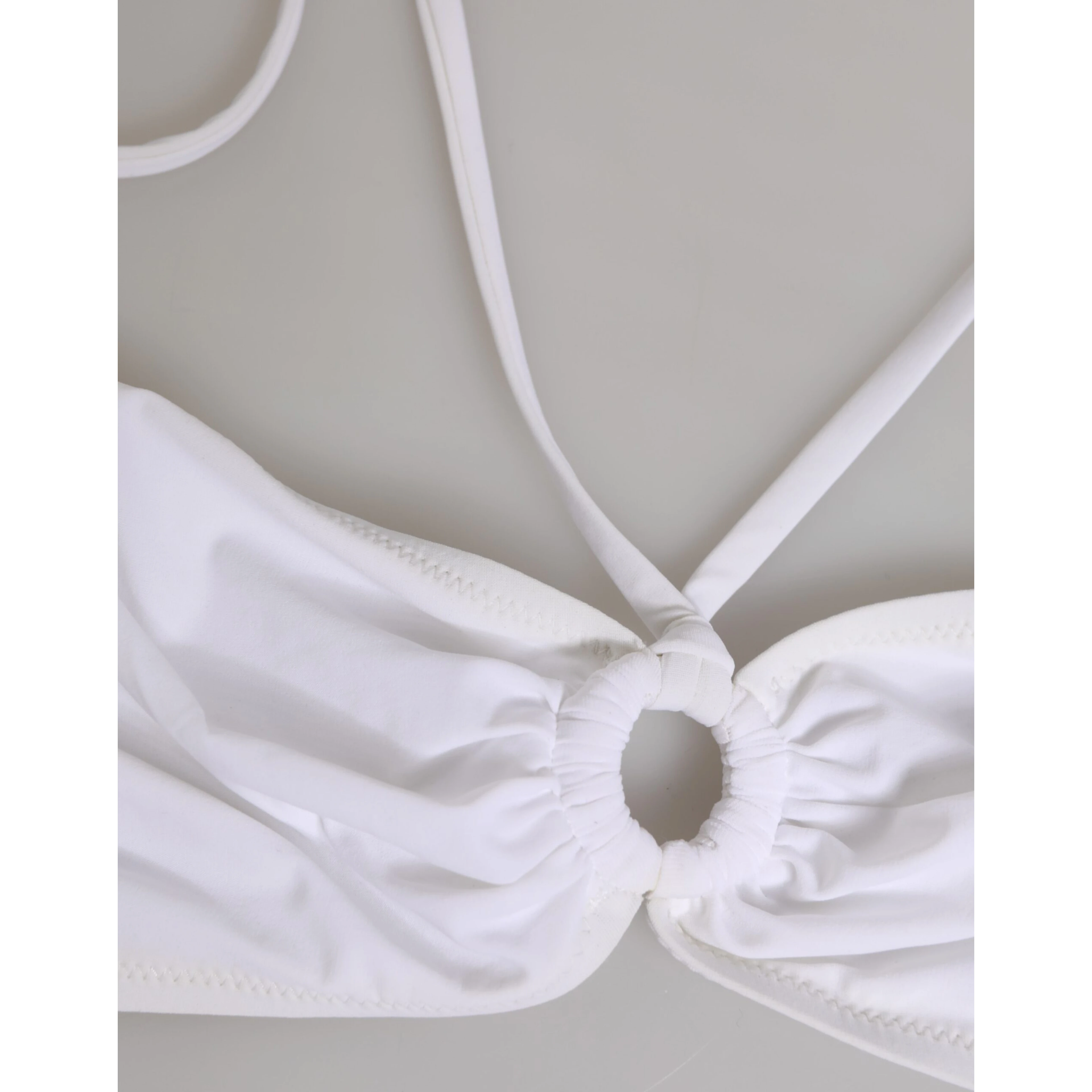 White Logo Swimsuit 2 Piece Top Bottom Swimwear