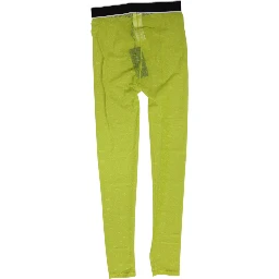 Neon Green Nylon Logo Lace Leggings Pants Underwear