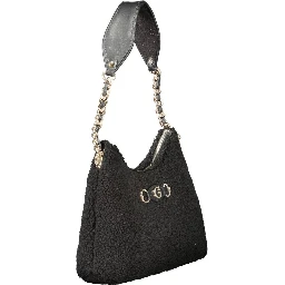Black Polyester Handbag