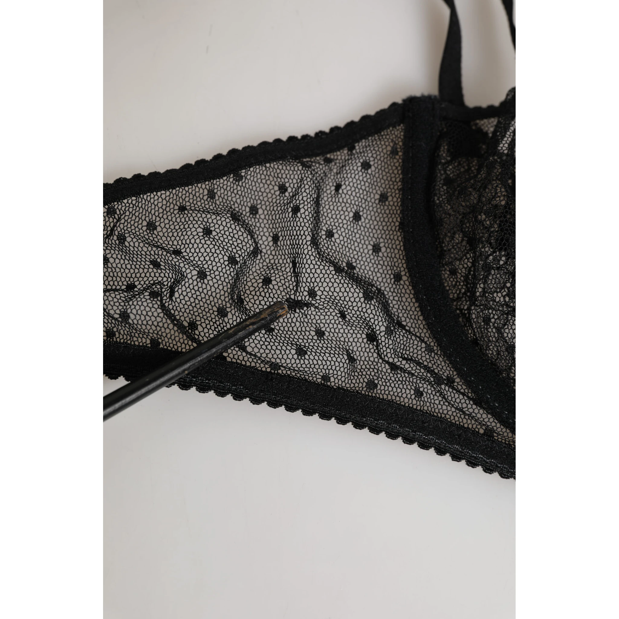 Black Floral Underwired Balconette Bra Underwear