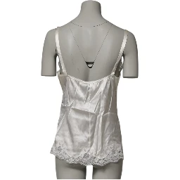 Off White Floral Lace Tank Lingerie Top Underwear