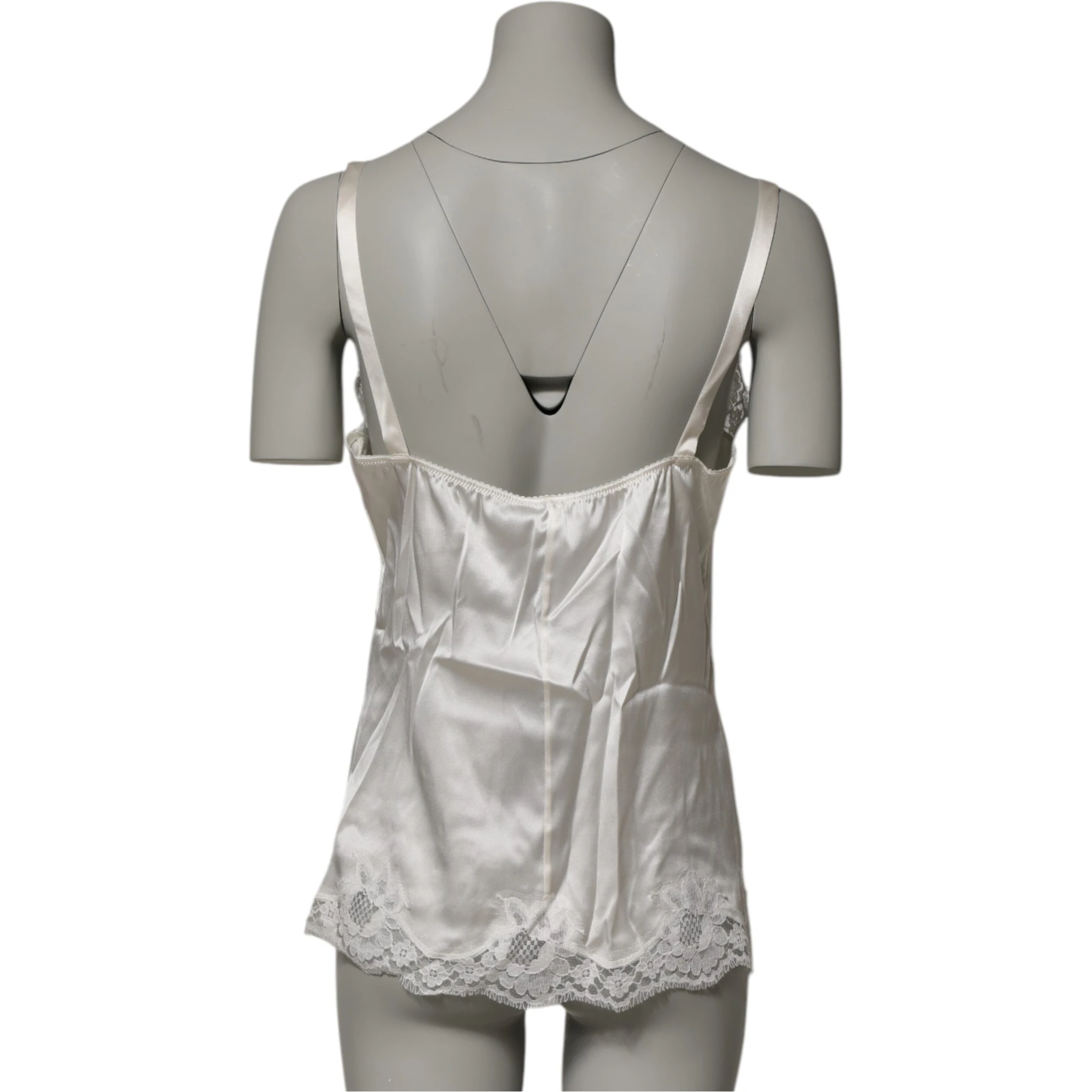 Off White Floral Lace Tank Lingerie Top Underwear
