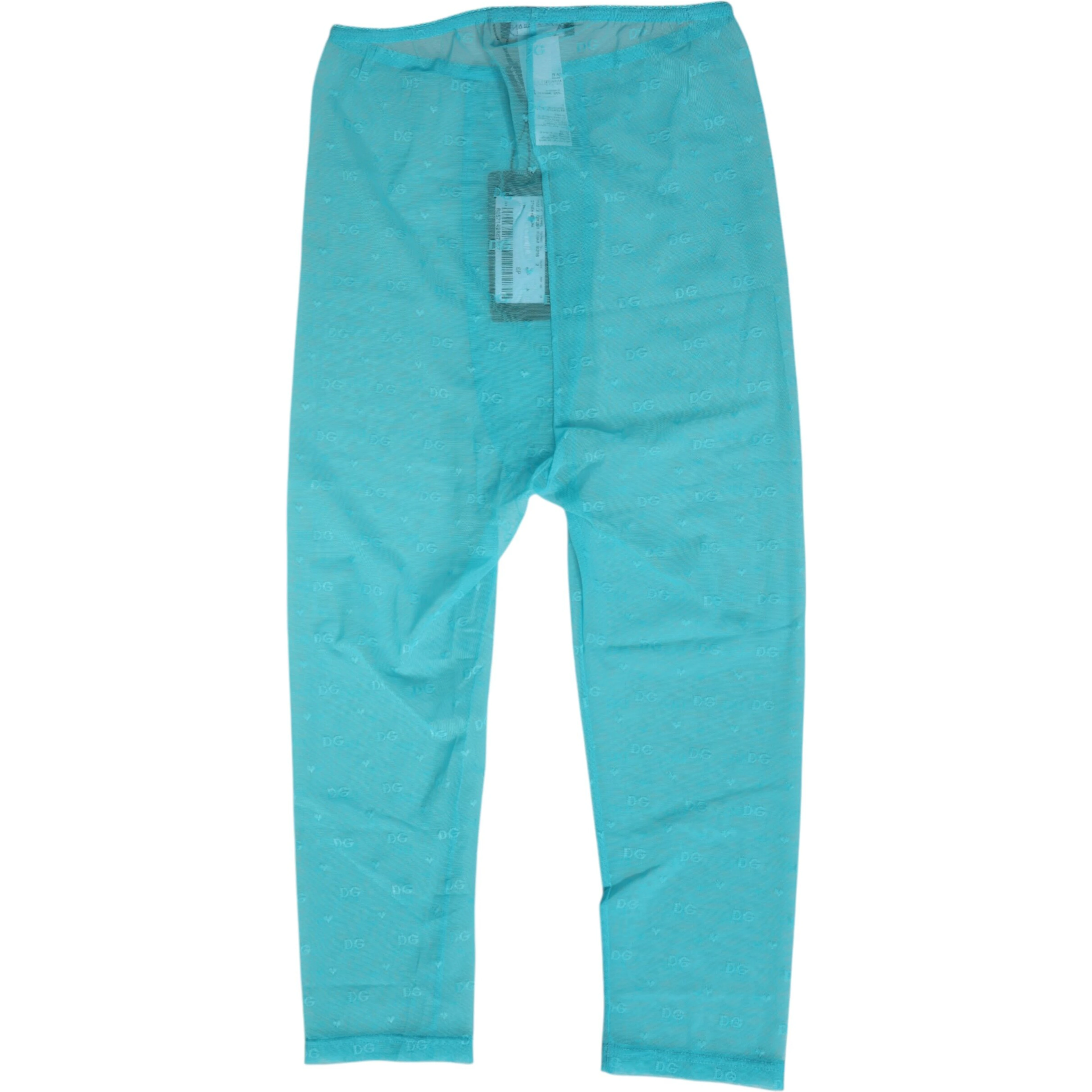 Light Blue Logo Lace Tight Midi Trouser Underwear