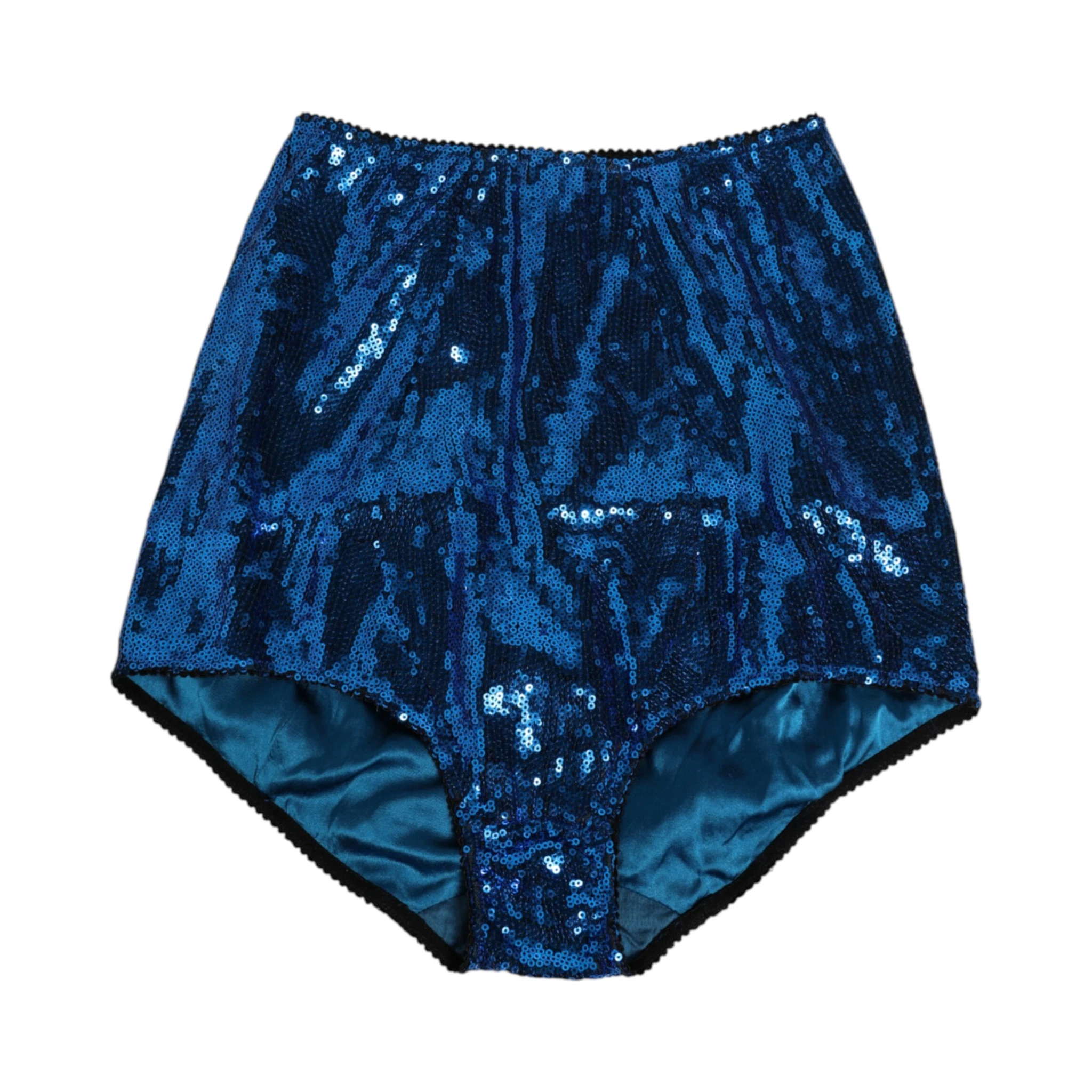Blue Sequin Embellished High Waist Girdle Underwear