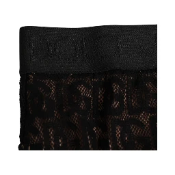 Black DG Logo Lace High Brief Panty Underwear