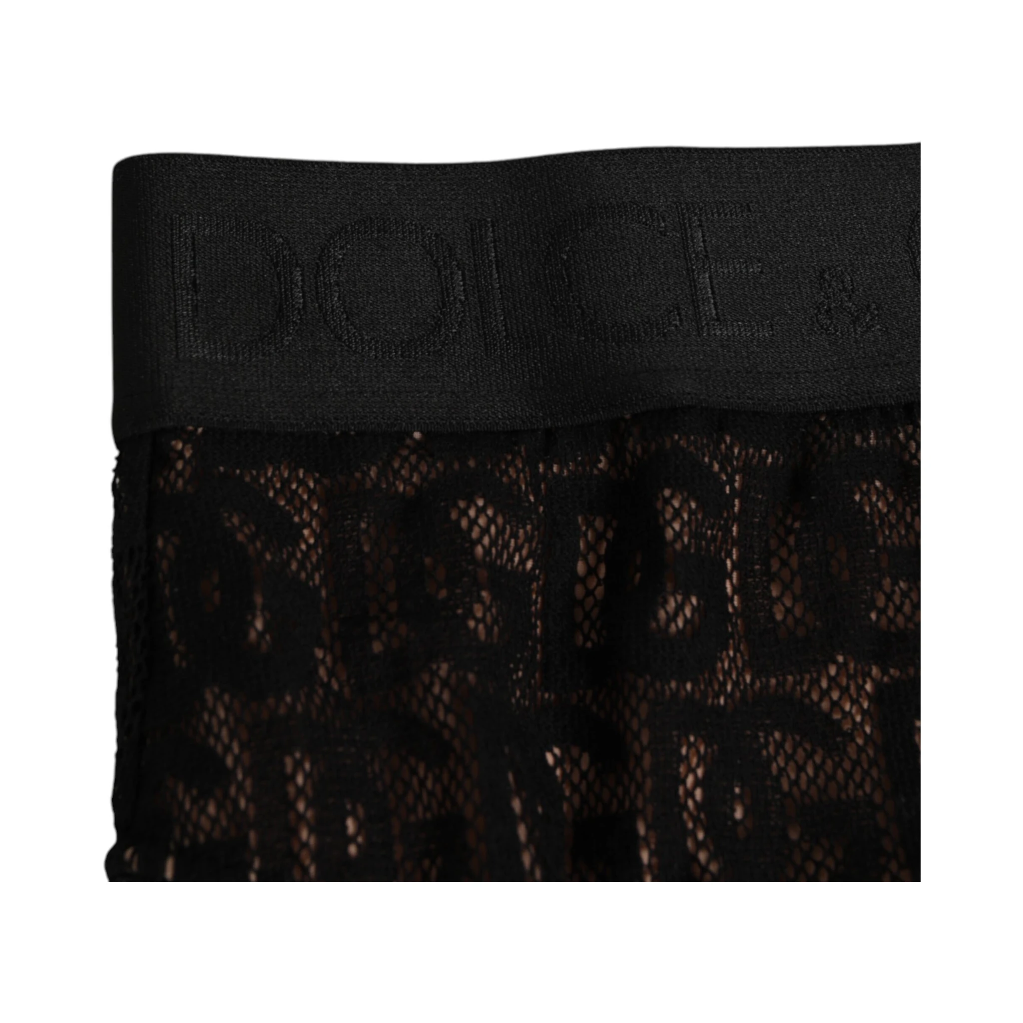 Black DG Logo Lace High Brief Panty Underwear