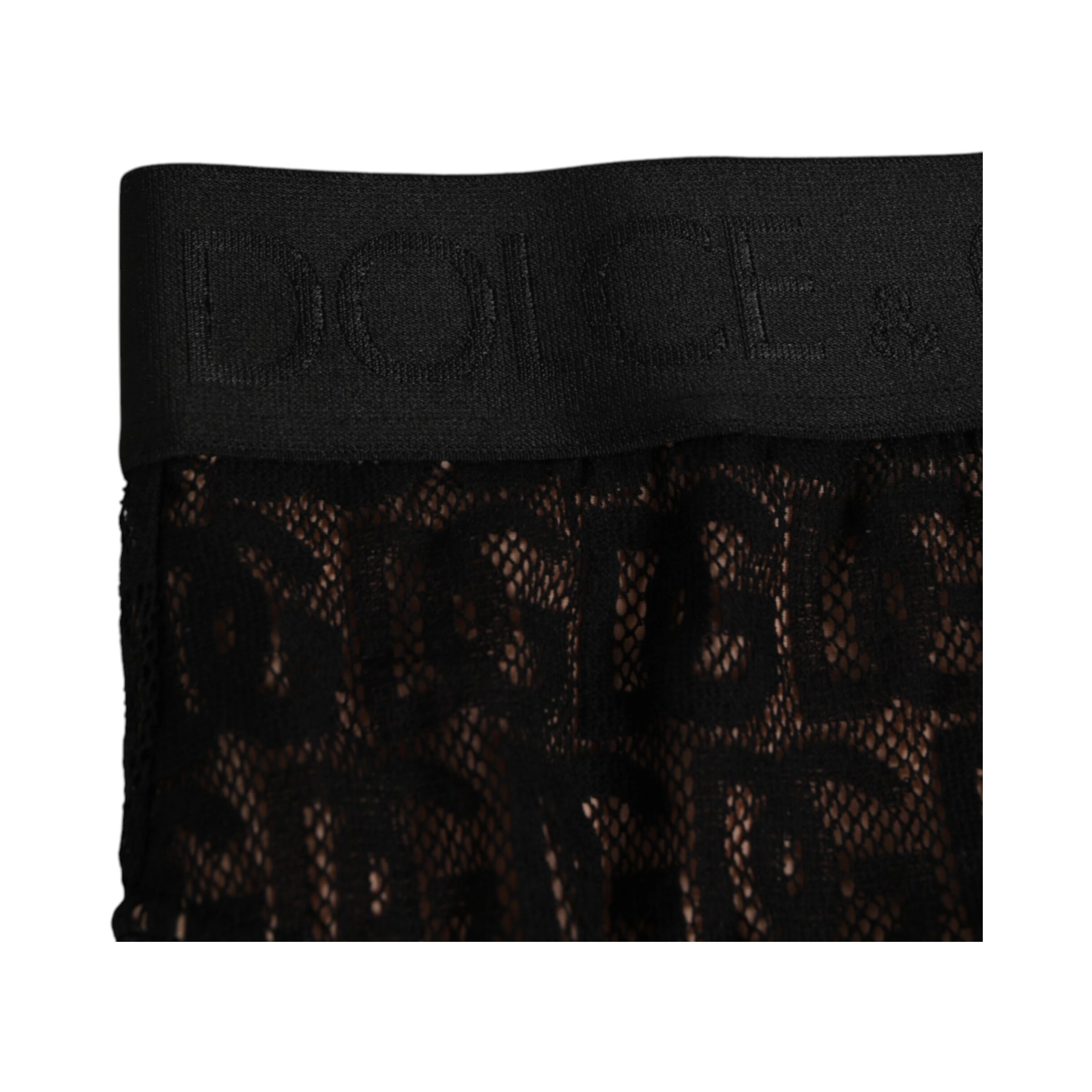 Black DG Logo Lace High Brief Panty Underwear