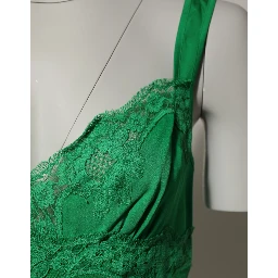 Green Floral Lace Tank Lingerie Top Underwear