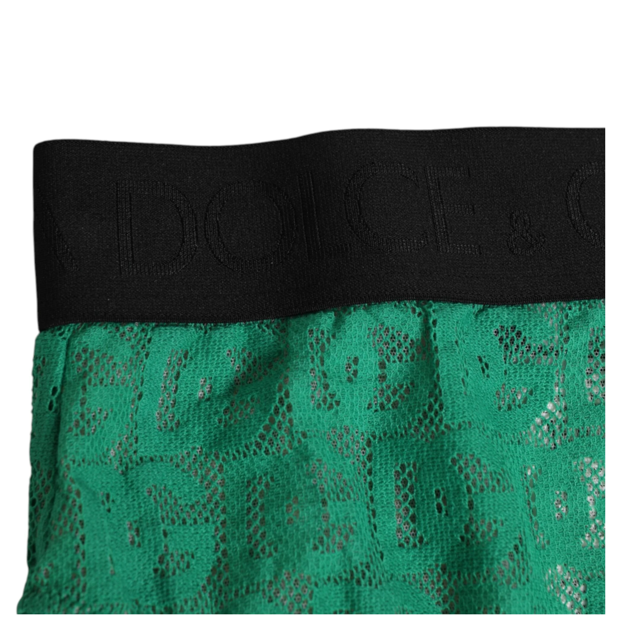 Green DG Logo Lace High Brief Panty Underwear