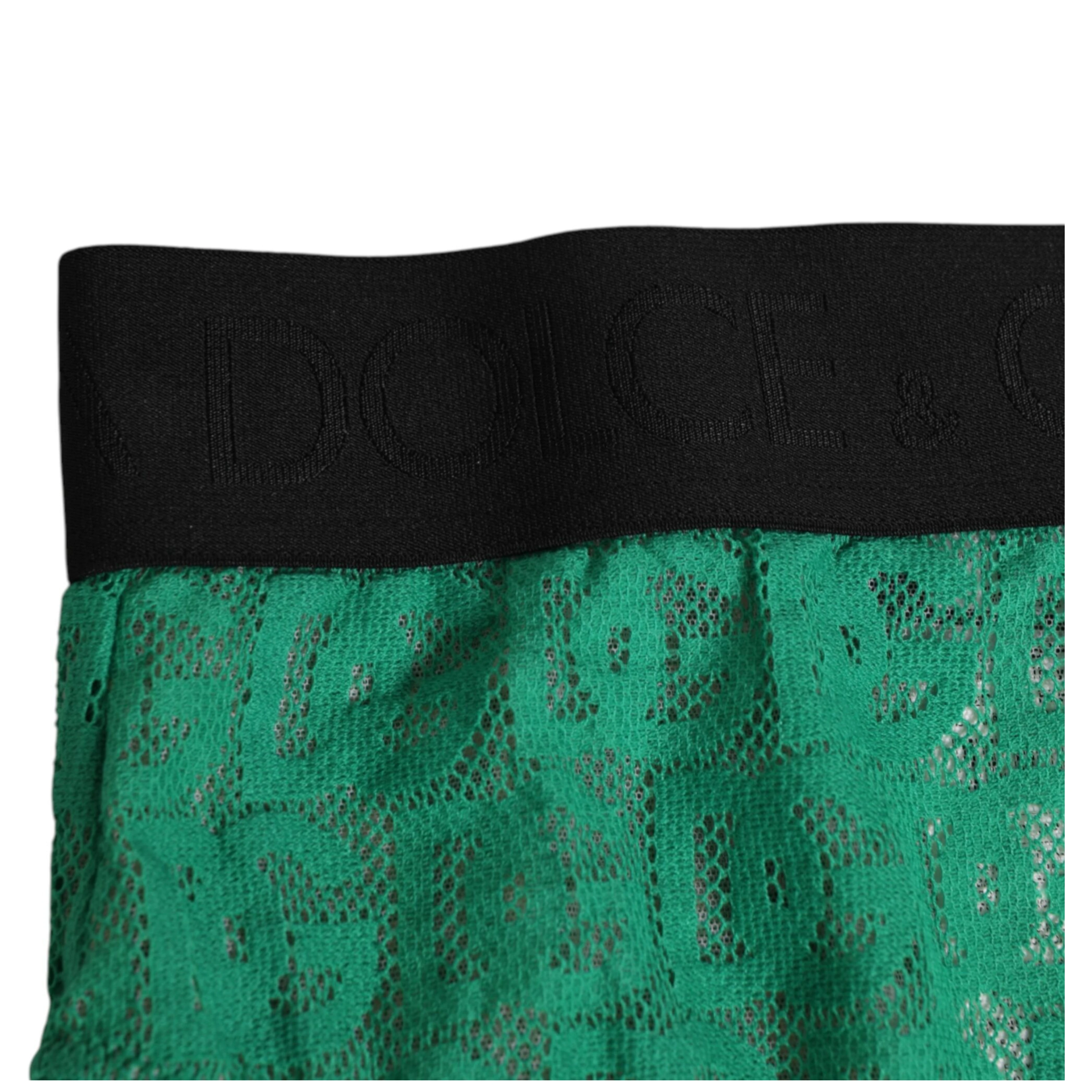 Green DG Logo Lace High Brief Panty Underwear