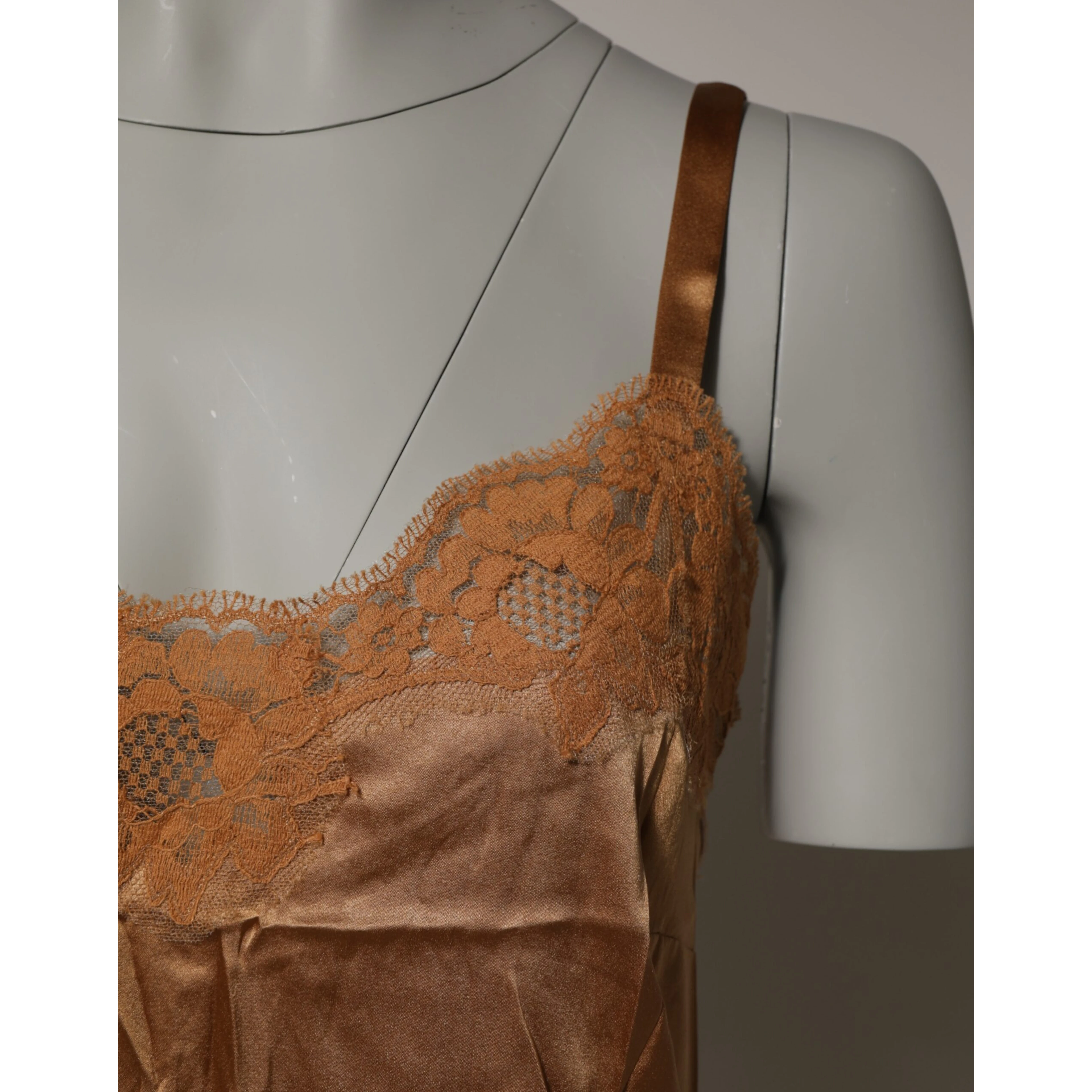 Brown Floral Lace Tank Lingerie Sleepwear Underwear