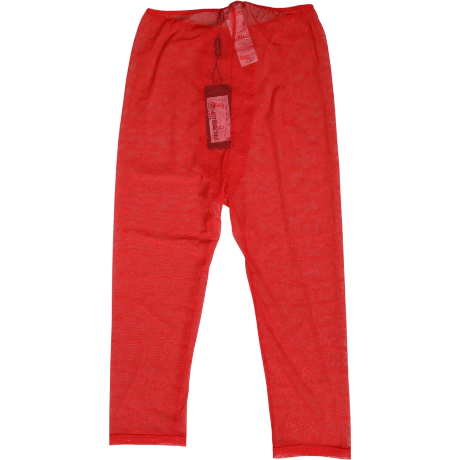 Red Logo Lace Tight Midi Trousers Underwear