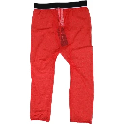 Red Logo Lace Tight Midi Trousers Underwear