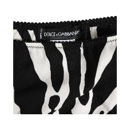 Black White Zebra Print Slip Briefs Underwear
