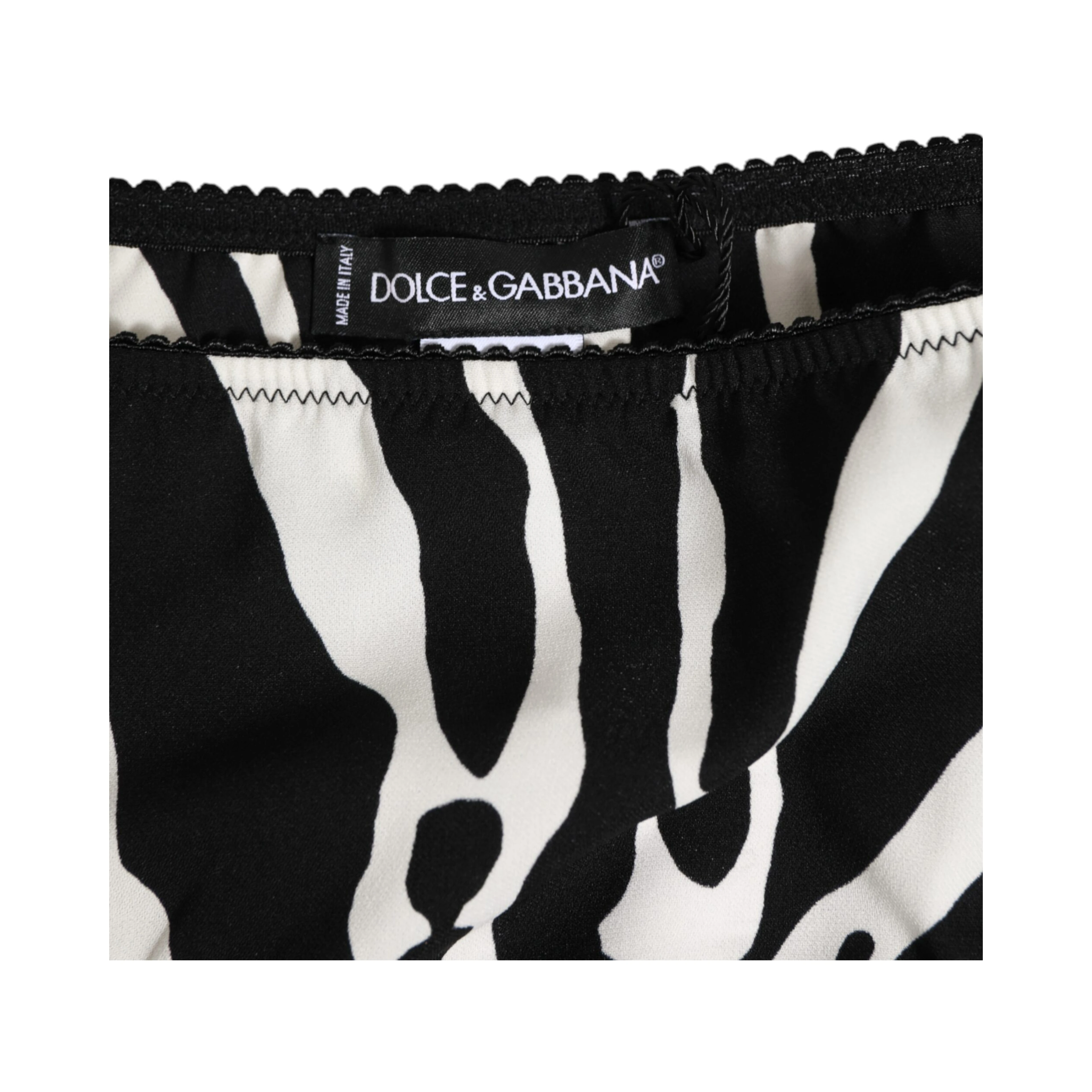 Black White Zebra Print Slip Briefs Underwear