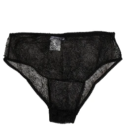 Black Nylon Stretch High Waist Panty Underwear