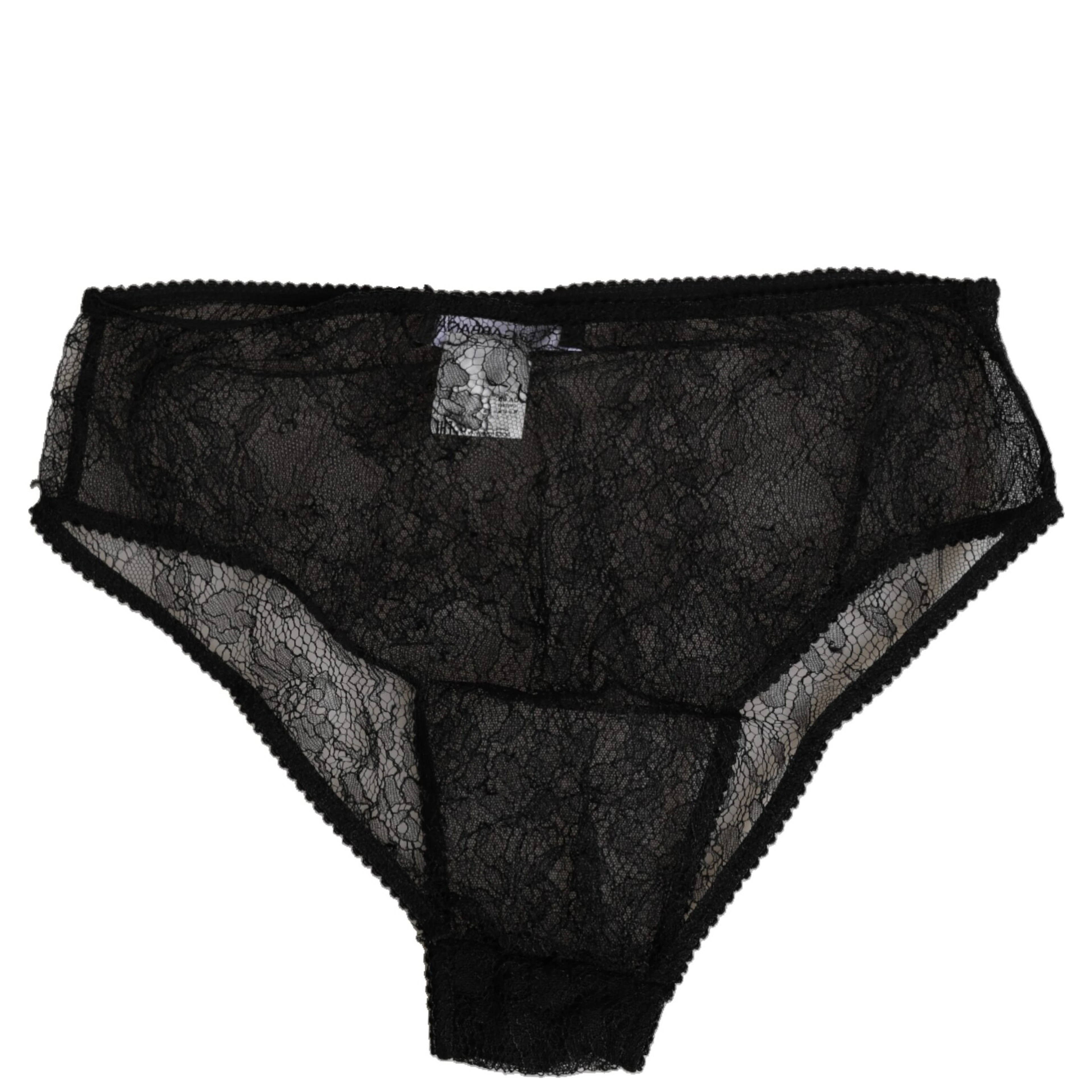 Black Nylon Stretch High Waist Panty Underwear