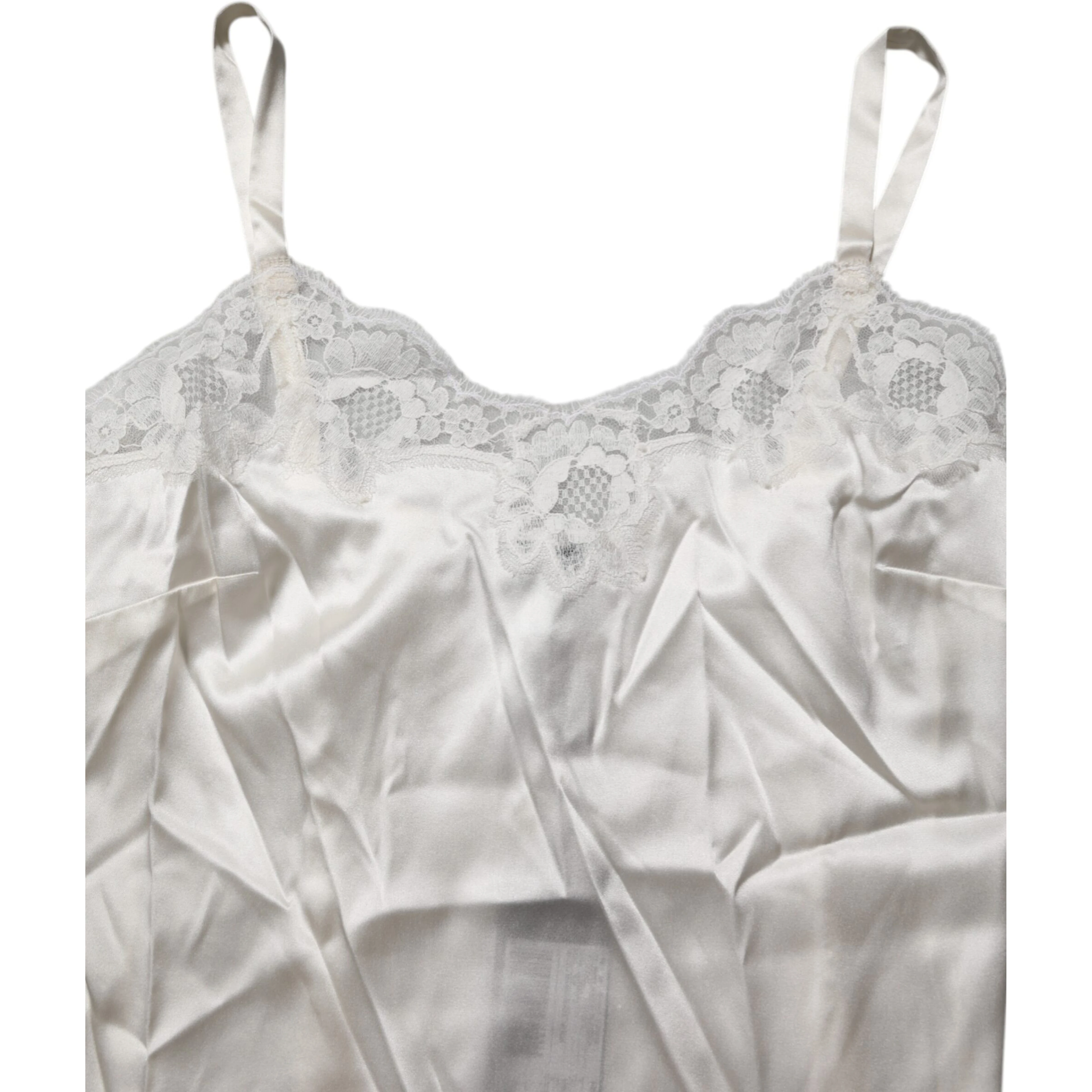 Off White Floral Lace Tank Lingerie Top Underwear