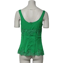 Green Floral Lace Tank Lingerie Top Underwear
