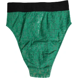 Green DG Logo Lace High Brief Panty Underwear