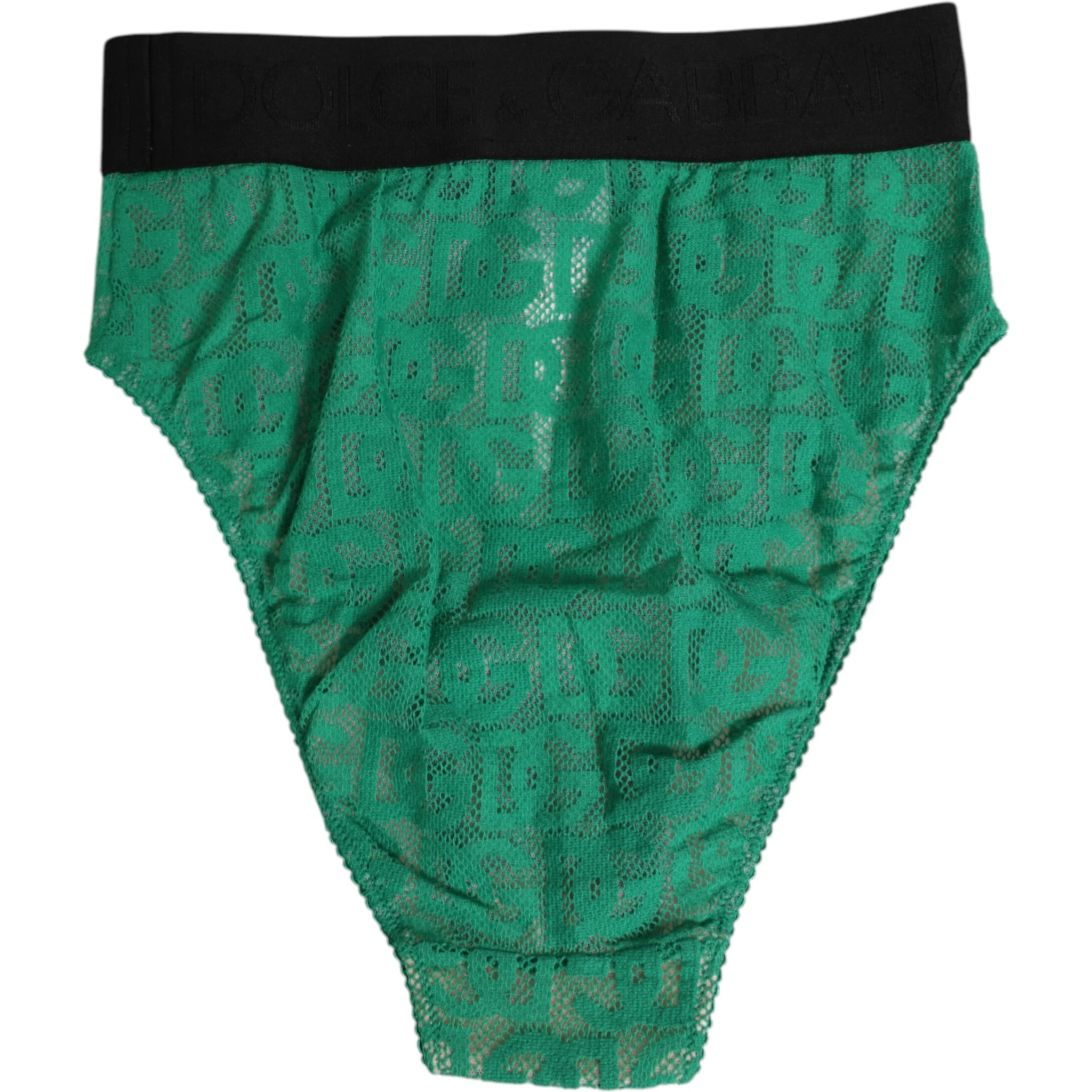 Green DG Logo Lace High Brief Panty Underwear